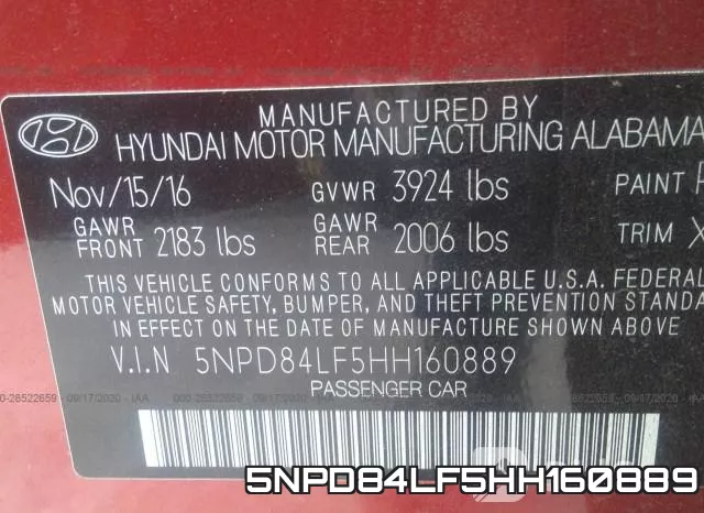5NPD84LF5HH160889 фото 10