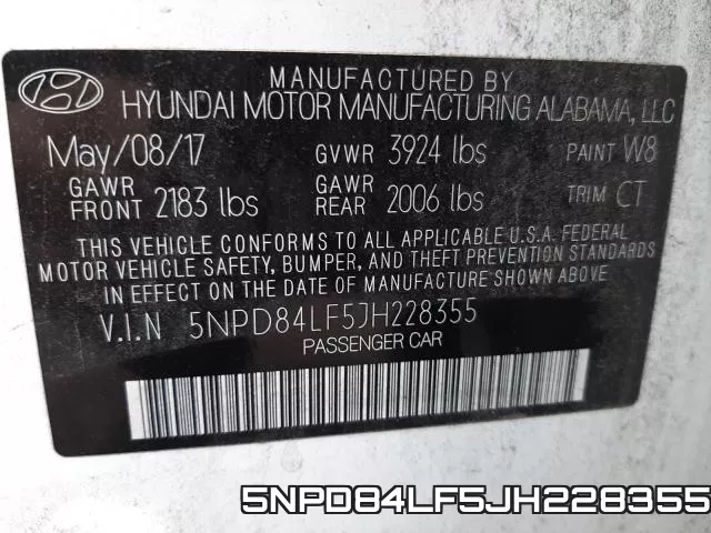 5NPD84LF5JH228355 фото 2