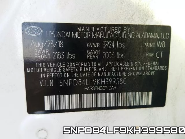 5NPD84LF9KH399580 фото 2