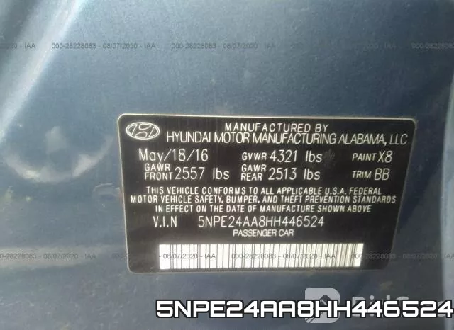 5NPE24AA8HH446524 фото 10