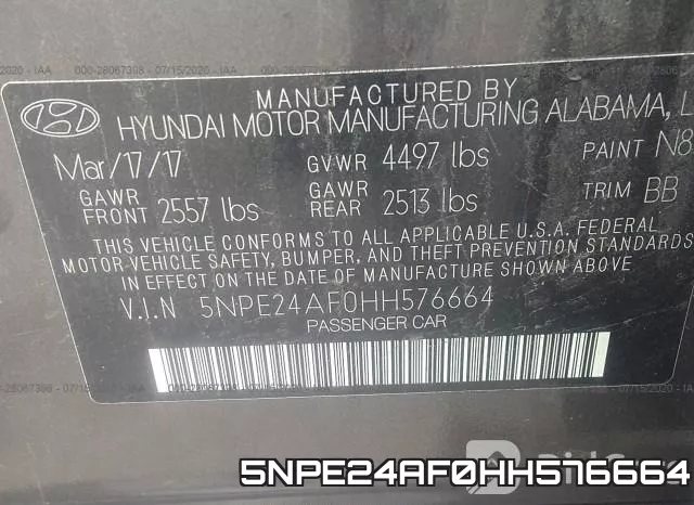 5NPE24AF0HH576664 фото 10