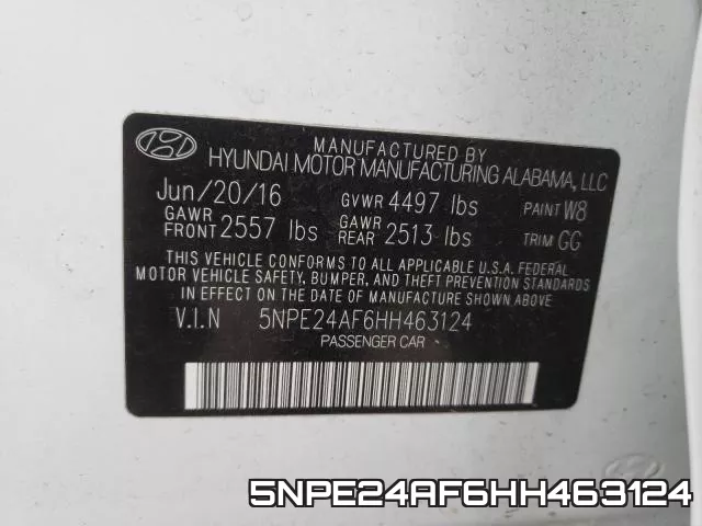 5NPE24AF6HH463124 фото 2