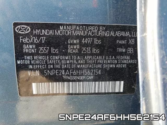 5NPE24AF6HH562154 фото 2