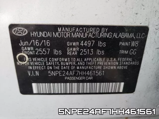 5NPE24AF7HH461561 фото 2