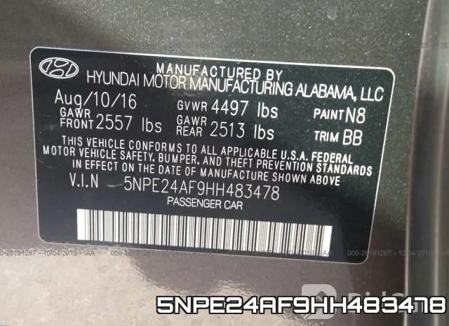 5NPE24AF9HH483478 фото 10