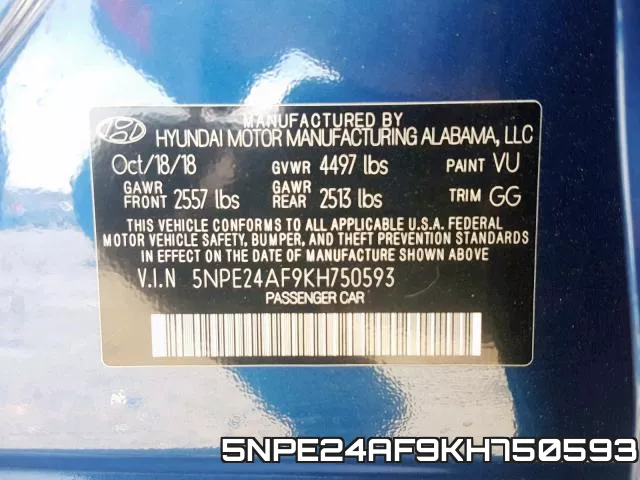 5NPE24AF9KH750593 фото 2