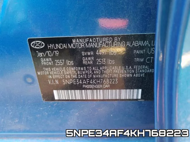 5NPE34AF4KH768223 фото 2