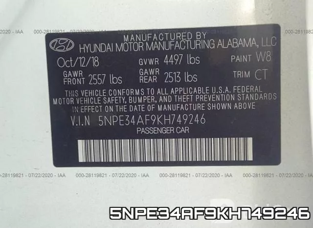 5NPE34AF9KH749246 фото 10