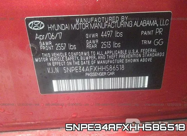 5NPE34AFXHH586518 фото 10