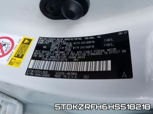 5TDKZRFH6HS518218 фото 2