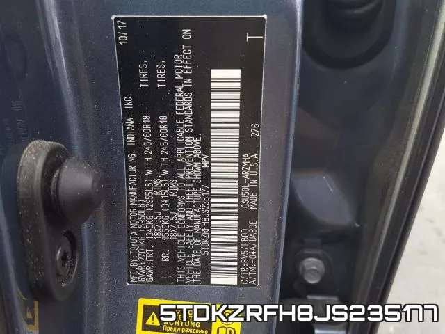 5TDKZRFH8JS235177 фото 2
