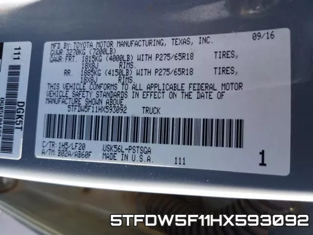 5TFDW5F11HX593092 фото 2