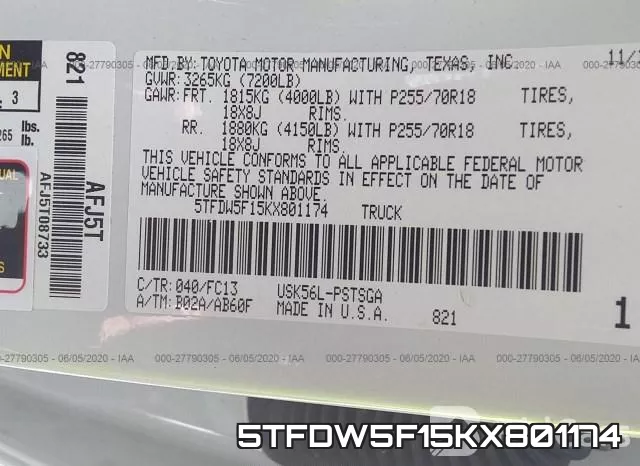 5TFDW5F15KX801174 фото 10