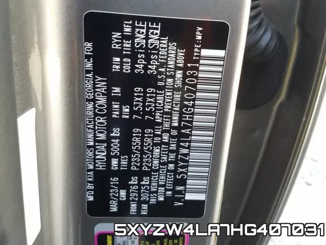 5XYZW4LA7HG407031 фото 2