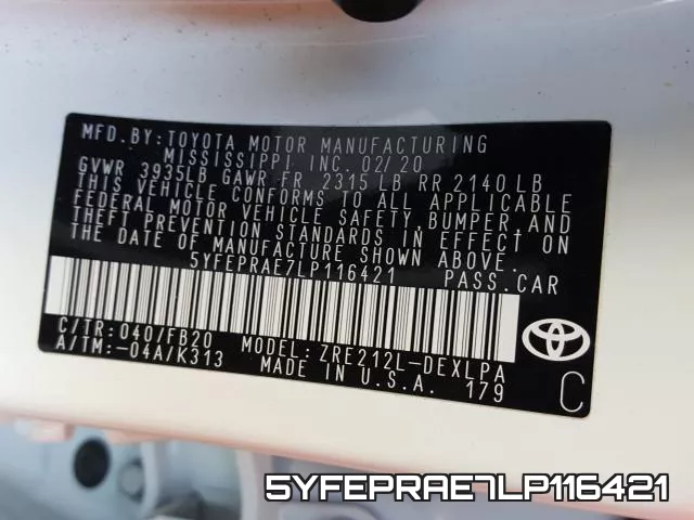 5YFEPRAE7LP116421 фото 2