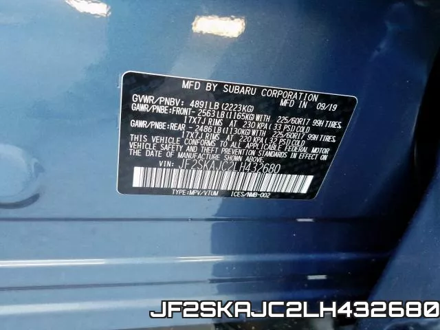 JF2SKAJC2LH432680 фото 2