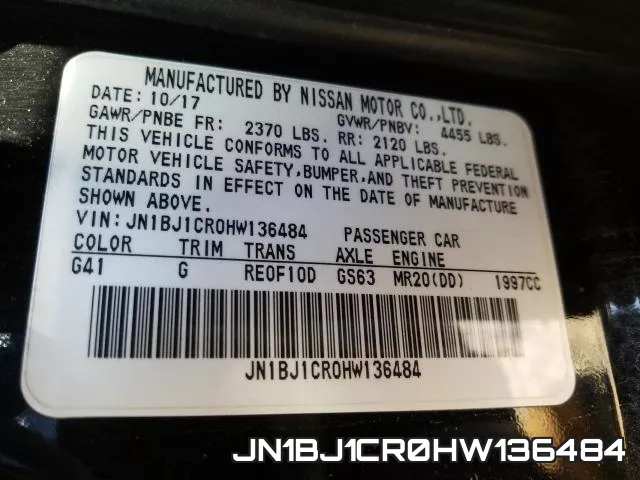 JN1BJ1CR0HW136484 фото 2