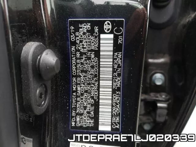 JTDEPRAE7LJ020339 фото 2