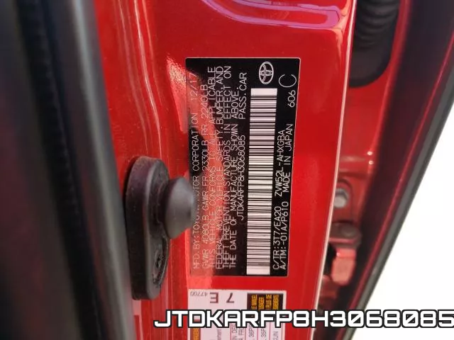 JTDKARFP8H3068085 фото 2