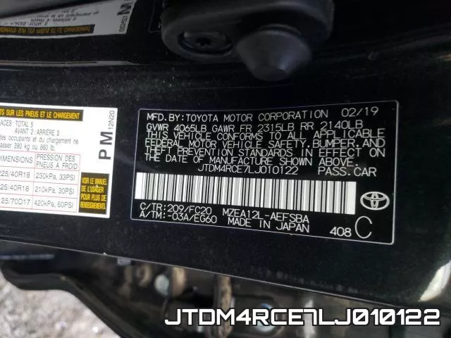 JTDM4RCE7LJ010122 фото 2