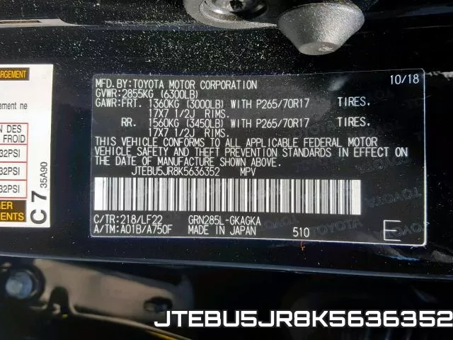 JTEBU5JR8K5636352 фото 2