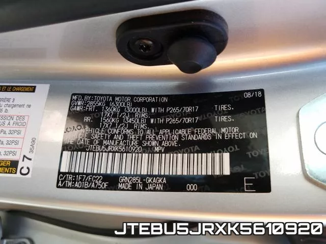 JTEBU5JRXK5610920 фото 2