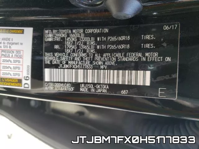 JTJBM7FX0H5177833 фото 2