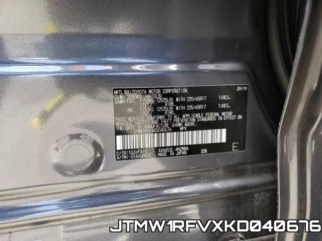 JTMW1RFVXKD040676 фото 2