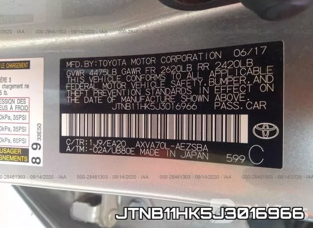 JTNB11HK5J3016966 фото 10