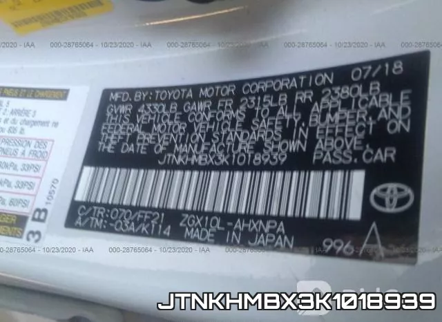 JTNKHMBX3K1018939 фото 10