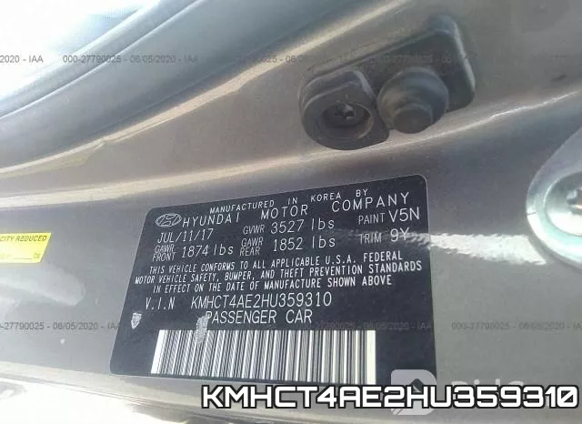 KMHCT4AE2HU359310 фото 8