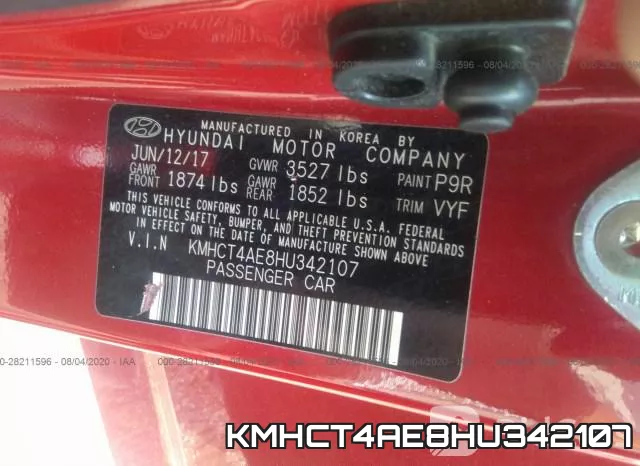 KMHCT4AE8HU342107 фото 10