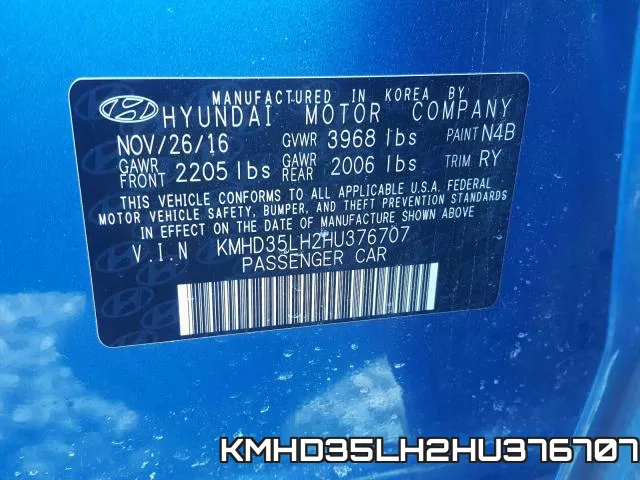 KMHD35LH2HU376707 фото 2