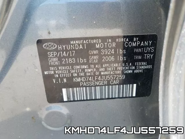 KMHD74LF4JU557259 фото 2