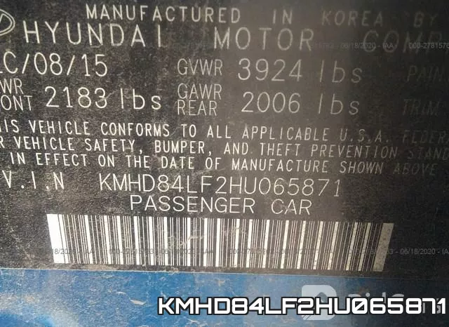 KMHD84LF2HU065871 фото 10