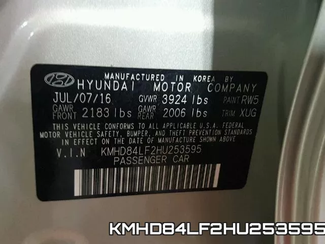 KMHD84LF2HU253595 фото 2