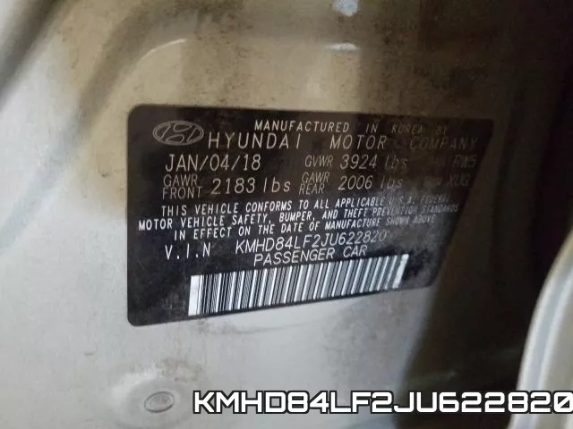 KMHD84LF2JU622820 фото 2
