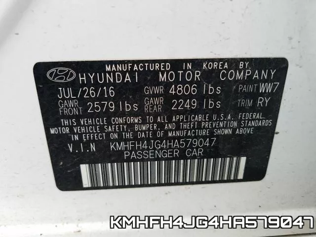 KMHFH4JG4HA579047 фото 2