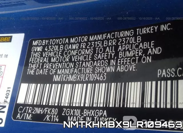 NMTKHMBX9LR109463 фото 10