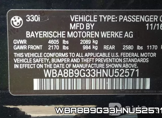 WBA8B9G33HNU52571 фото 10