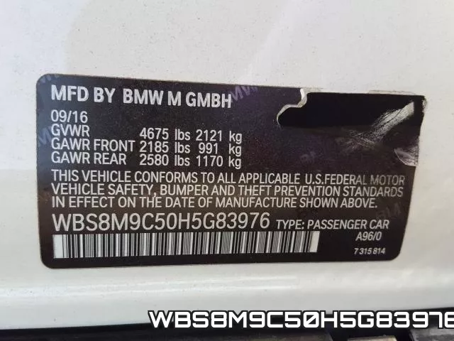 WBS8M9C50H5G83976 фото 2