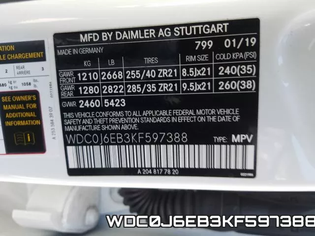 WDC0J6EB3KF597388 фото 2