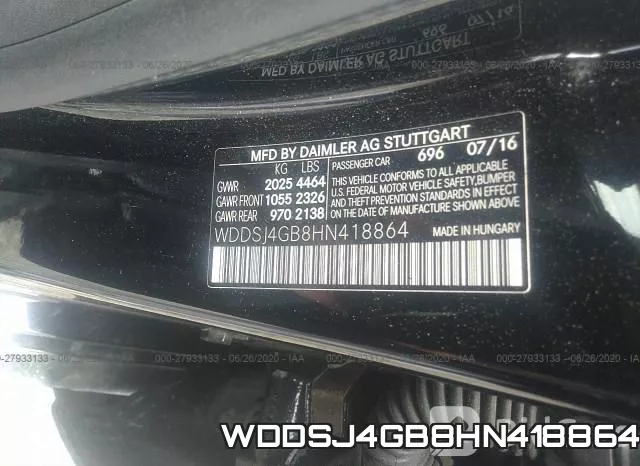WDDSJ4GB8HN418864 фото 10