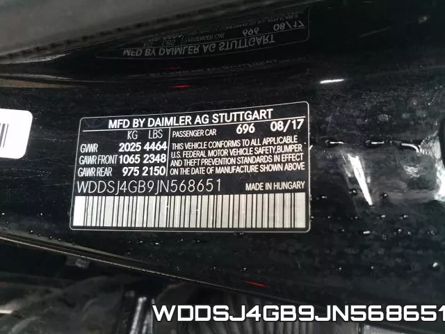 WDDSJ4GB9JN568651 фото 2
