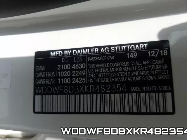 WDDWF8DBXKR482354 фото 2