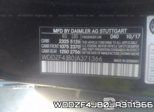 WDDZF4JB0JA371366 фото 10