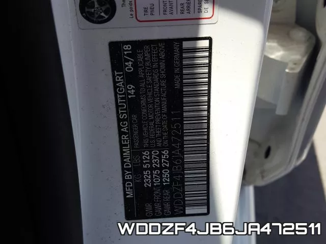 WDDZF4JB6JA472511 фото 2