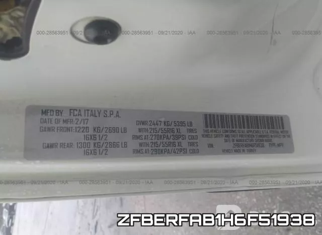 ZFBERFAB1H6F51938 фото 10