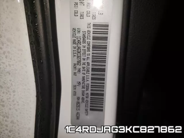 1C4RDJAG3KC827862 фото 2