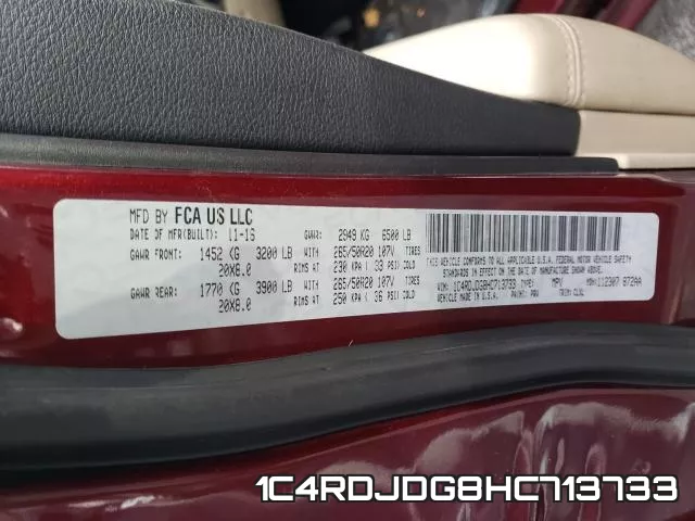 1C4RDJDG8HC713733 фото 2